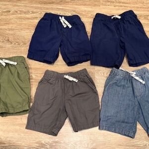 Boys shorts. 3 are Size 4T. 2 pairs are size 4/5. Carter's. Excellent condition.
